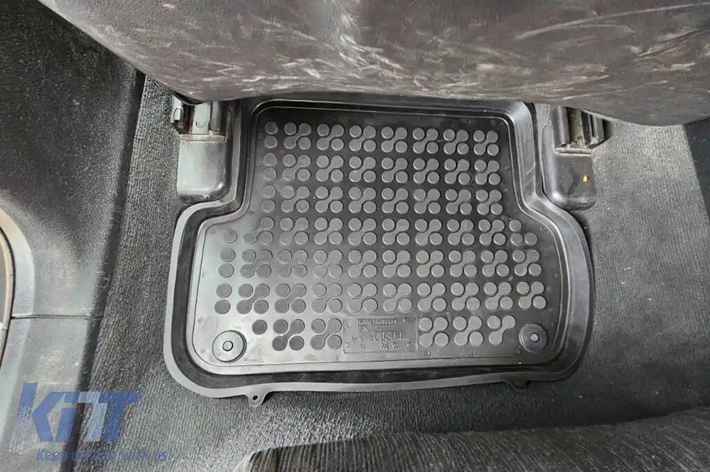 Mănuși din cauciuc specifice, potrivite pentru Audi A4 B6, B7 2000-2008, set de 4 piese, culoare neagră-image-6213598