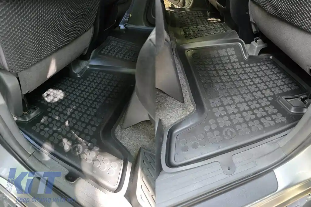 Mănuși din cauciuc specifice, potrivite pentru Toyota Land Cruiser J120 2002-2009, set de 3 piese, culoare neagră-image-6215115