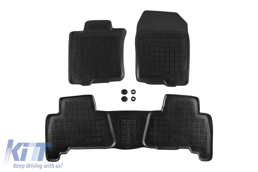Mănuși din cauciuc specifice, potrivite pentru Toyota Land Cruiser J150 2009-2024, set de 3 piese, culoare neagră