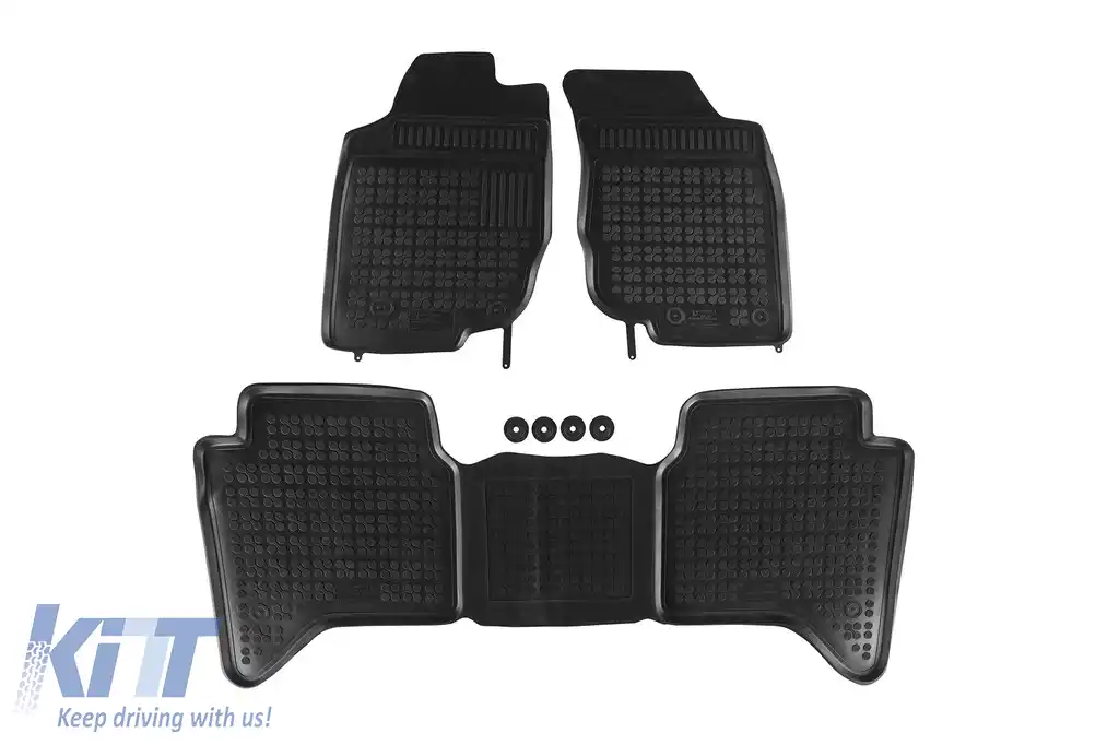 Mănuși din cauciuc specifice, potrivite pentru Toyota Hilux 2005-2015, set de 3 piese, culoare neagră