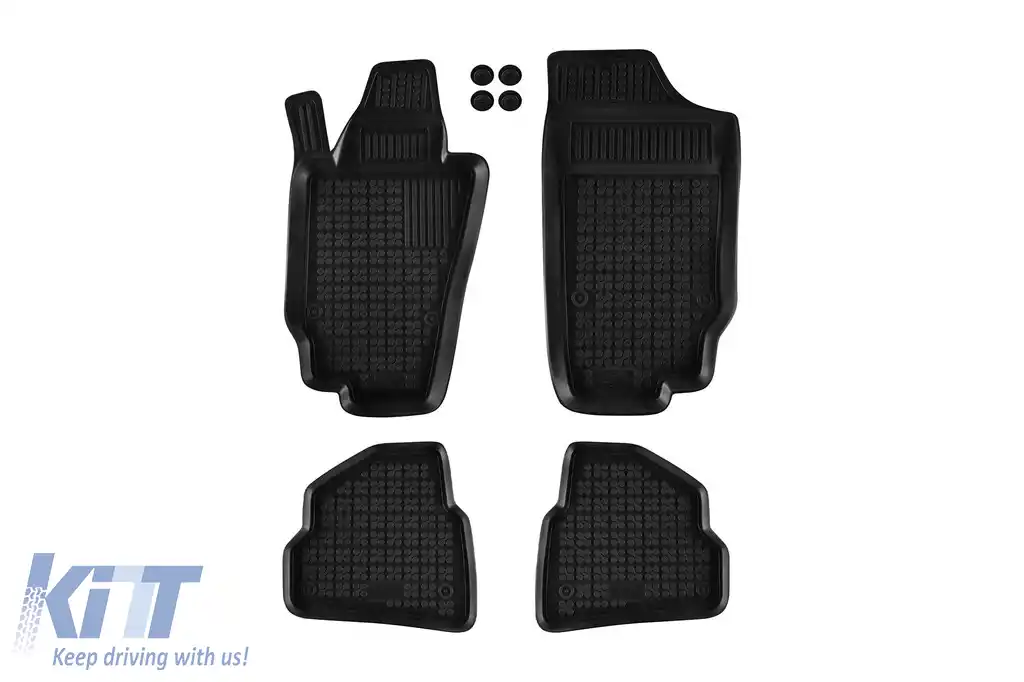 Mănuși din cauciuc specifice, potrivite pentru Seat Ibiza 2008-2017, set de 4 piese, culoare neagră