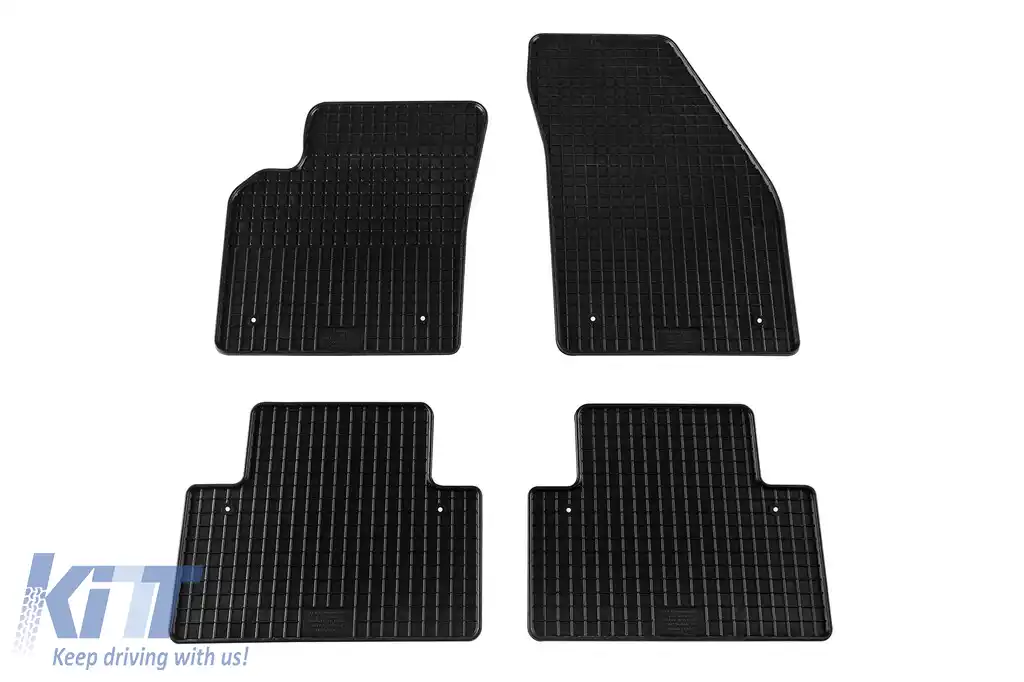 Mănuși din cauciuc specifice, potrivite pentru Volvo S40, V50 2004-2012, C30 2006-2012, set de 4 piese, culoare neagră
