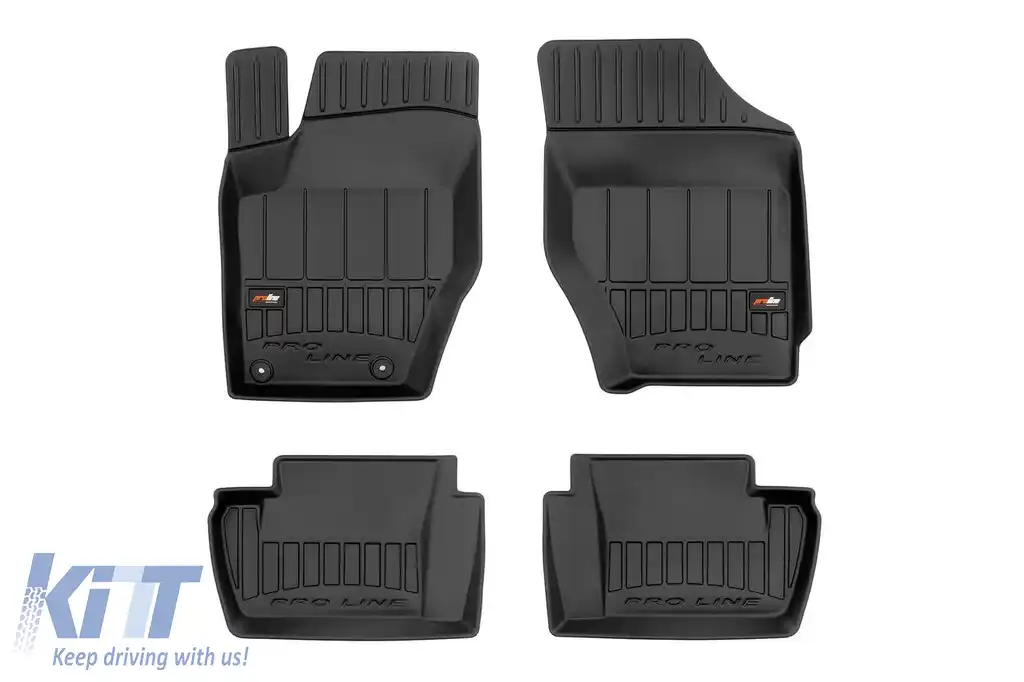 Mănuși din cauciuc specifice, potrivite pentru Citroen C4 I 2004-2010, set de 4 piese, culoare neagră, cu garanție de 24 de luni din seria Frogum 3D ProLine.