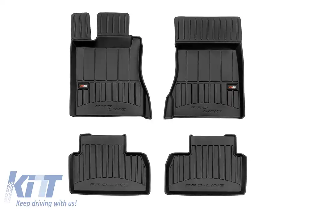 Mănuși din cauciuc specifice, potrivite pentru Mercedes S class W220 cu ampatament scurt 1998-2005, set de 4 piese, culoare neagră, cu garanție de 24 de luni