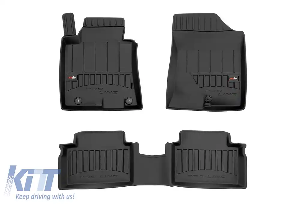Mănuși din cauciuc specifice, potrivite pentru Hyundai i30 2012-2016, din seria Frogum 3D ProLine, set de 3 piese, culoare neagră, cu garanție de 24 de luni