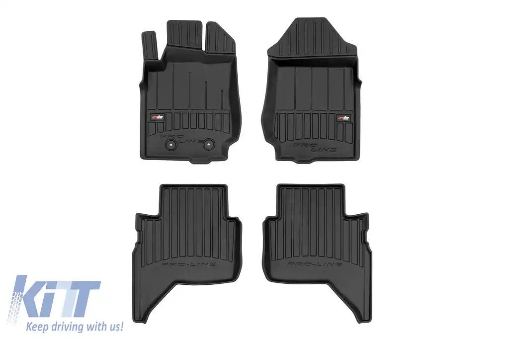 Mănuși din cauciuc specifice, potrivite pentru Ford Ranger 4 după 2018, set de 4 piese, culoare neagră, cu garanție de 24 de luni