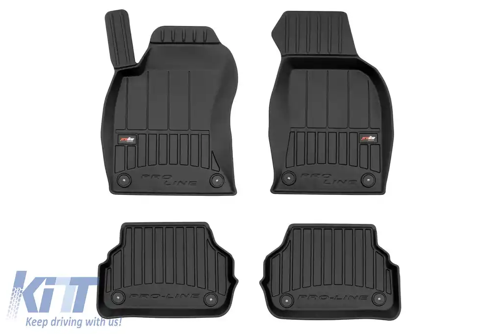 Mănuși din cauciuc specifice, potrivite pentru Audi A6 C5 1999-2004 sedan, wagon, Allroad, set de 4 piese, culoare neagră, cu garanție de 24 de luni-image-6222535