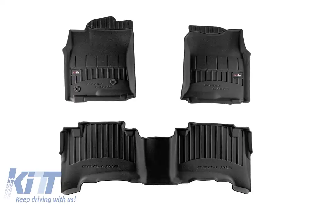 Mănuși din cauciuc specifice, potrivite pentru Toyota Land Cruiser J120 2002-2009, set de 3 piese, culoare neagră, cu garanție de 24 de luni