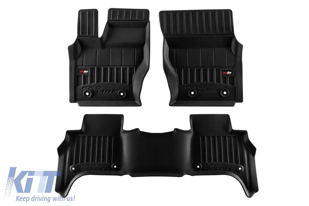 Mănuși din cauciuc specifice, potrivite pentru Range Rover Sport 2013-2022, din seria Frogum 3D ProLine, set de 3 piese, culoare neagră, cu garanție de 24 de luni