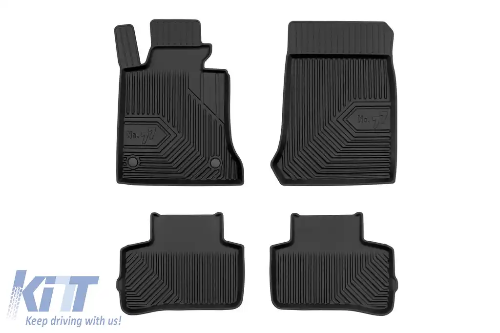 Mănuși din cauciuc specifice, potrivite pentru Mercedes GLK X204 2008-2015, set de 4 piese, culoare neagră