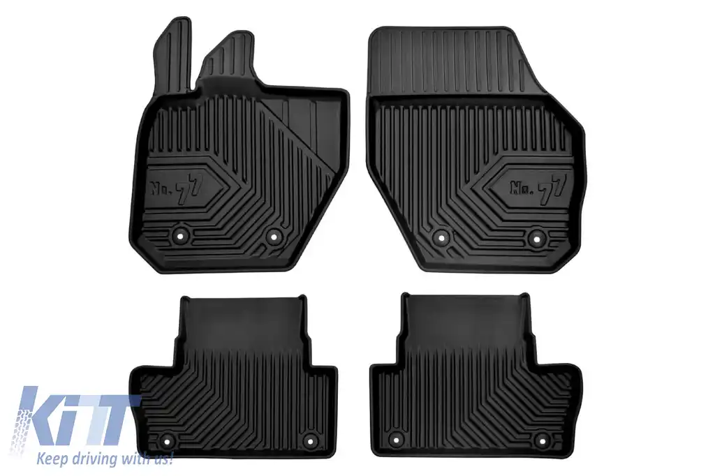 Mănuși din cauciuc specifice, potrivite pentru Volvo XC60 2008-2017, set de 4 piese, culoare neagră