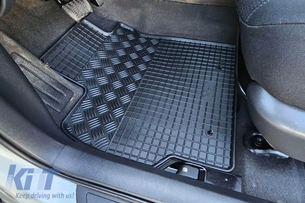 Mănuși din cauciuc specifice, potrivite pentru Toyota Auris, Corolla 2006-2012, set de 5 piese, culoare neagră-image-6228789