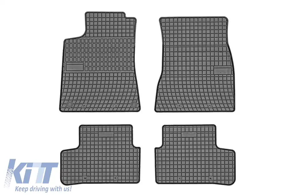 Mănuși din cauciuc specifice, potrivite pentru Mercedes CLA C118 după 2019, set de 4 piese, culoare neagră