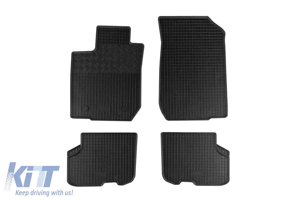 Mănuși din cauciuc specifice, potrivite pentru Dacia Logan, Sandero 2013-2020, set de 4 piese, culoare neagră