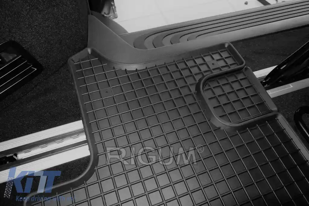 Mănuși din cauciuc specifice, potrivite pentru Mercedes V class W447, Vito după 2014 pentru scaunele din a treia linie, set de 2 piese, culoare neagră-image-6249908