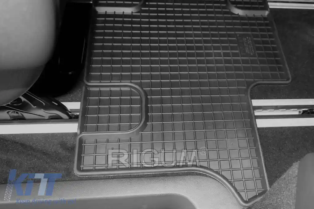 Mănuși din cauciuc specifice, potrivite pentru Mercedes V class W447, Vito după 2014 pentru scaunele din a treia linie, set de 2 piese, culoare neagră-image-6249909