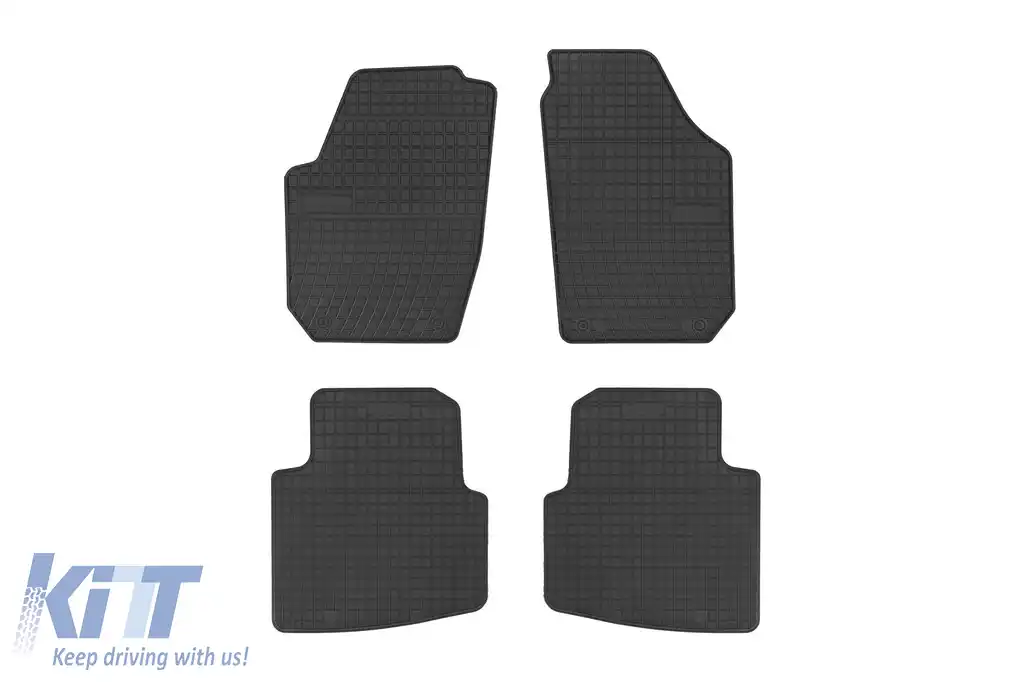Mănuși din cauciuc specifice, potrivite pentru Skoda Roomster 2006-2015, set de 4 piese, culoare neagră din seria Frogum El Toro