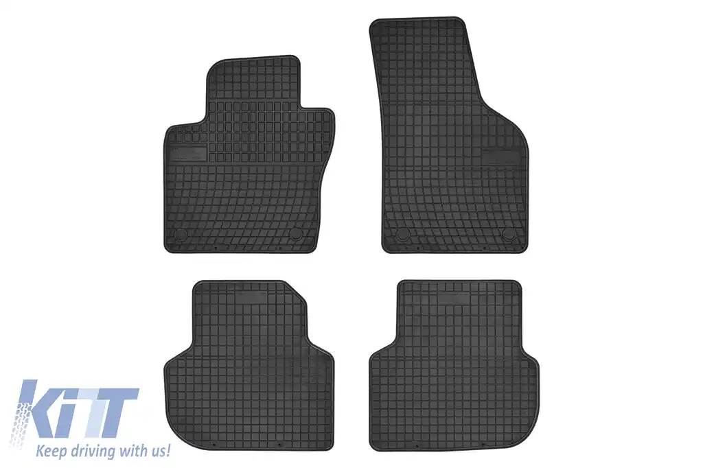 Mănuși din cauciuc specifice, potrivite pentru VW Jetta după 2011, set de 4 piese, culoare neagră