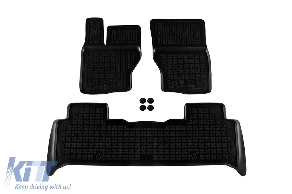 Mocheta din cauciuc specifică, potrivită pentru Land Rover Discovery după 2017, Range Rover Sport după 2013, set de 3 piese, culoare neagră