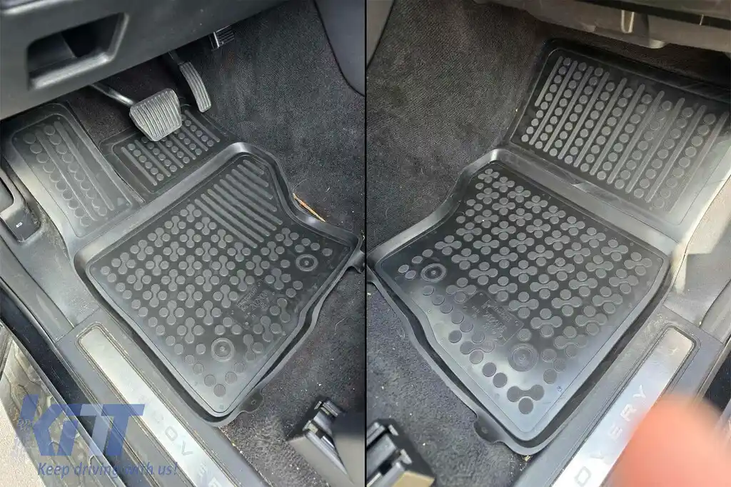 Mocheta din cauciuc specifică, potrivită pentru Land Rover Discovery după 2017, Range Rover Sport după 2013, set de 3 piese, culoare neagră-image-6216545