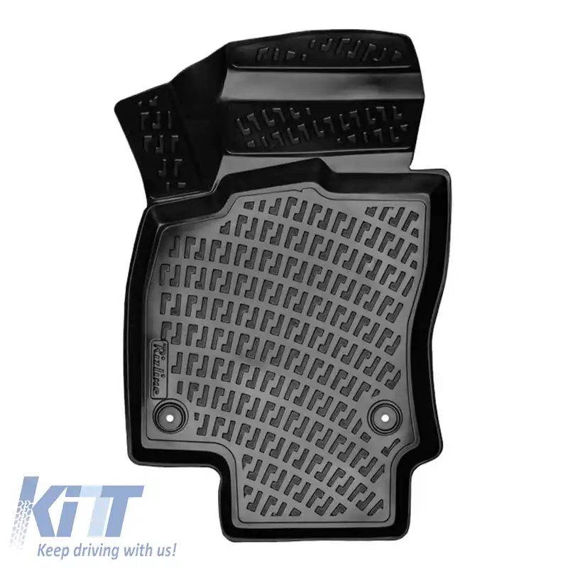 Mochete auto 3D din cauciuc TPE potrivite pentru VW Golf 7 VII/T-Roc/Leon 5F/Audi A3 8V/Audi Q2/Skoda Karoq Rizline 4 bucăți negre-image-6293402