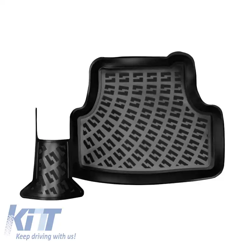 Mochete auto 3D din cauciuc TPE potrivite pentru VW Golf 7 VII/T-Roc/Leon 5F/Audi A3 8V/Audi Q2/Skoda Karoq Rizline 4 bucăți negre-image-6293405