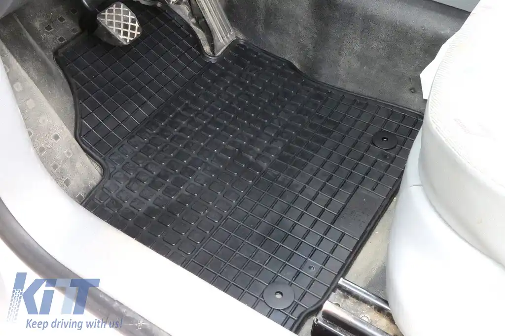 Mochete de cauciuc frontale specifice, potrivite pentru VW Caddy 2004-2015, Caddy Life 2004-2015, Caddy IV după 2015, 2 sau 5 locuri, set de 2 piese, culoare neagră-image-6243997