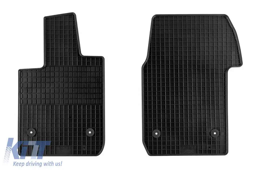 Mochete de cauciuc frontale specifice, potrivite pentru Volkswagen T7 după 2021, cu 2 locuri, set de 2 piese, culoare neagră