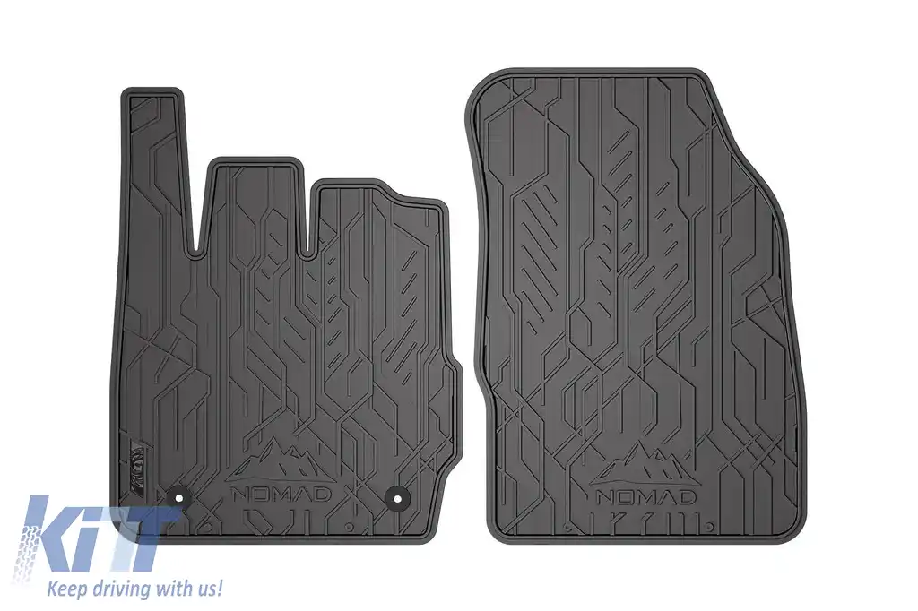 Mochete de cauciuc frontale specifice, potrivite pentru seria Frogum NOMAD pentru Ford Fiesta 2008-2017, set de 2 piese, culoare neagră
