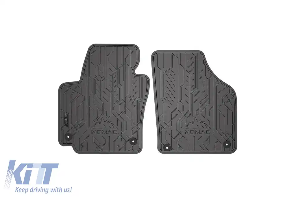 Mochete de cauciuc frontale specifice, potrivite pentru Seat Altea 2004-2015, set de 2 piese, culoare neagră din seria Frogum NOMAD