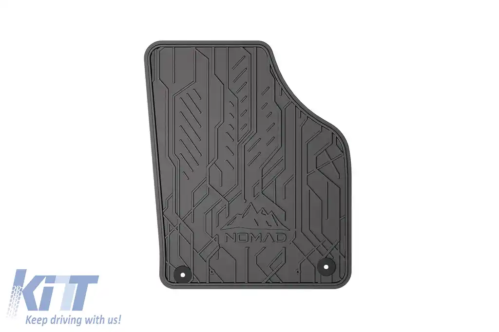 Mochete de cauciuc frontale specifice, potrivite pentru Seat Altea 2004-2015, set de 2 piese, culoare neagră din seria Frogum NOMAD-image-6256451