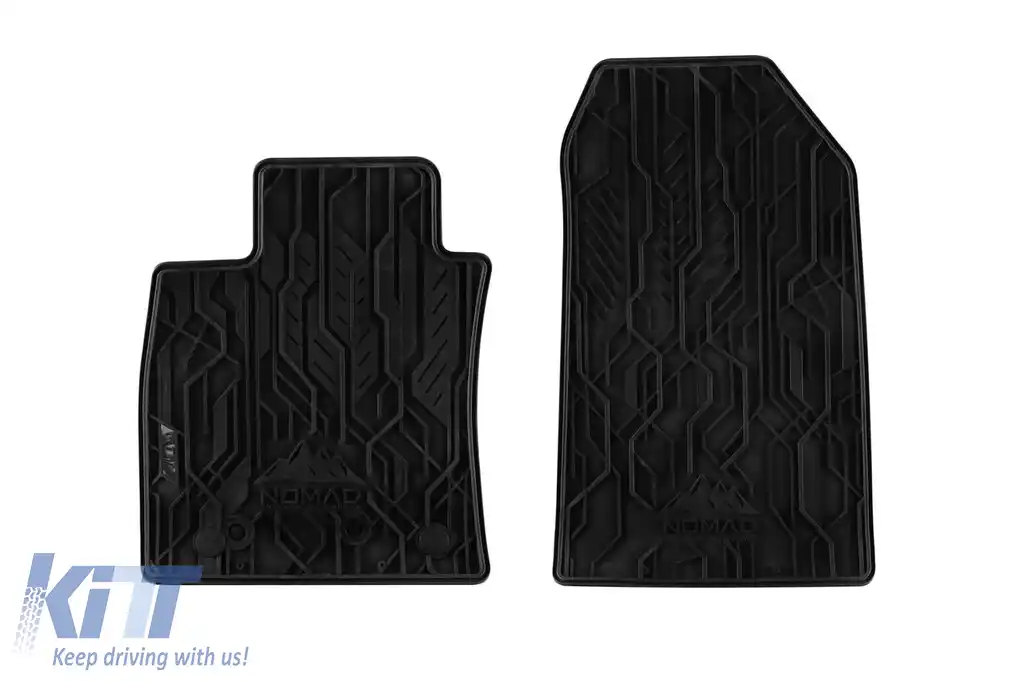 Mochete de cauciuc frontale specifice, potrivite pentru seria Frogum NOMAD pentru Renault Clio 2016-2021, set de 2 piese, culoare neagră