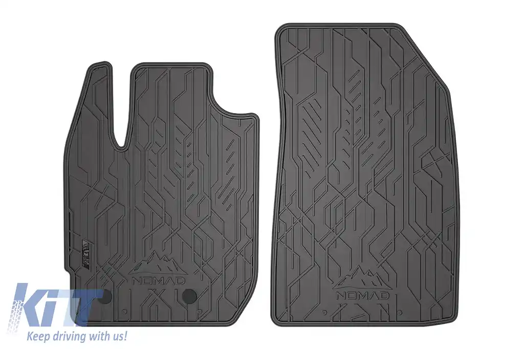 Mochete de cauciuc frontale specifice, potrivite pentru Dacia Duster 2017-2021, set de 2 piese, culoare neagră din seria Frogum NOMAD