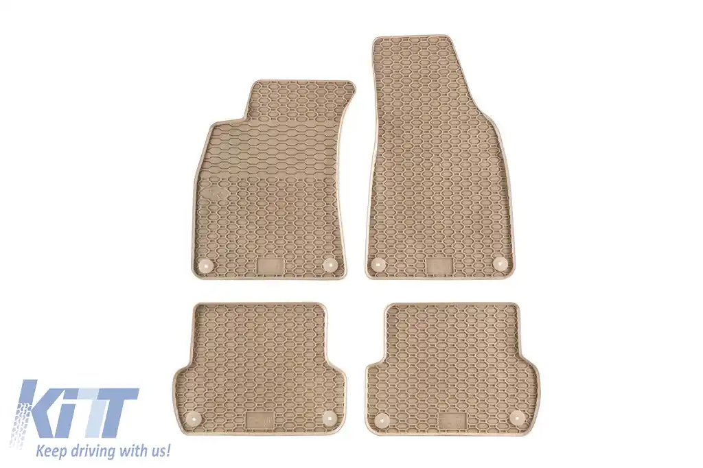 Mochete de cauciuc specifice de la Geyer & Hosaja potrivite pentru Audi A4 B6 sedan, avant 2000-2004, A4 B7 sedan, avant 2004-2008, Seat Exeo 2008-2013, set de 4 piese, culoare bej-image-6227405