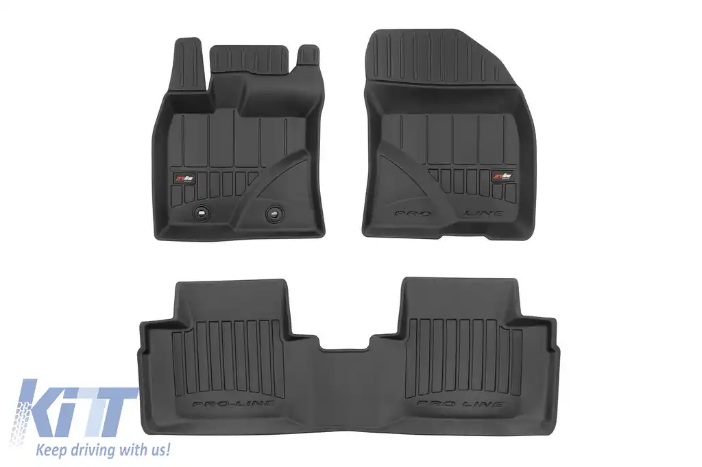 Mochete de cauciuc specifice din seria Frogum 3D ProLine, potrivite pentru Toyota Avensis 2009-2018, set de 3 piese, culoare neagră, cu garanție de 24 de luni