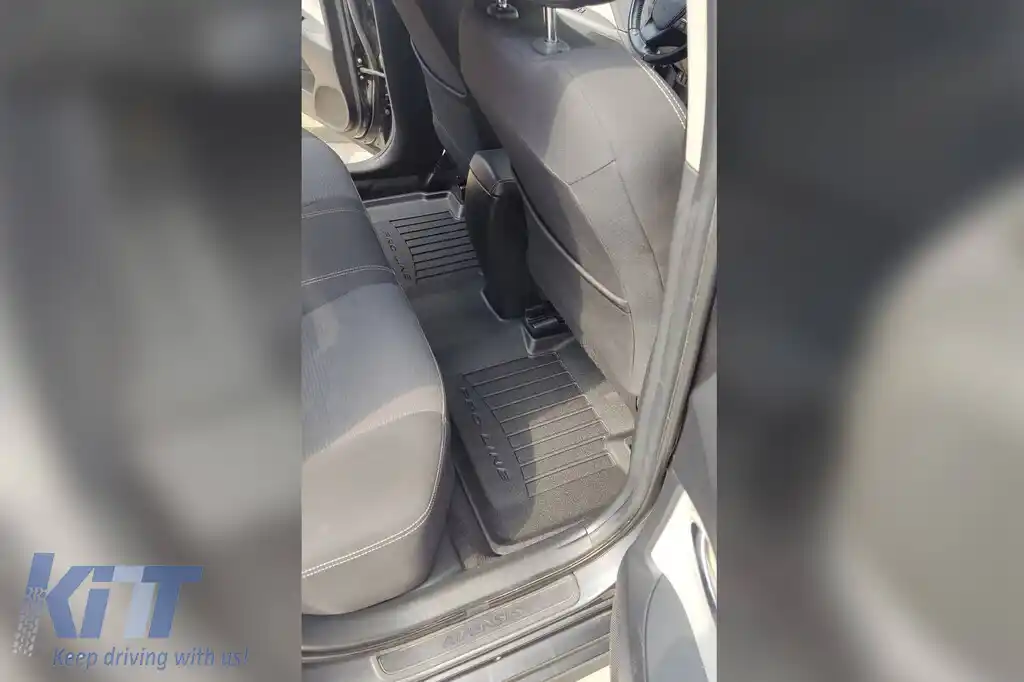 Mochete de cauciuc specifice din seria Frogum 3D ProLine, potrivite pentru Toyota Avensis 2009-2018, set de 3 piese, culoare neagră, cu garanție de 24 de luni-image-6220937