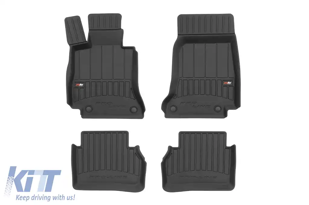 Mochete de cauciuc specifice din seria Frogum 3D ProLine, potrivite pentru Mercedes E class W213 după 2016, A Design GT coupe cu 4 uși după 2019, set de 4 piese, culoare neagră, cu garanție de 24 de l-image-6221129