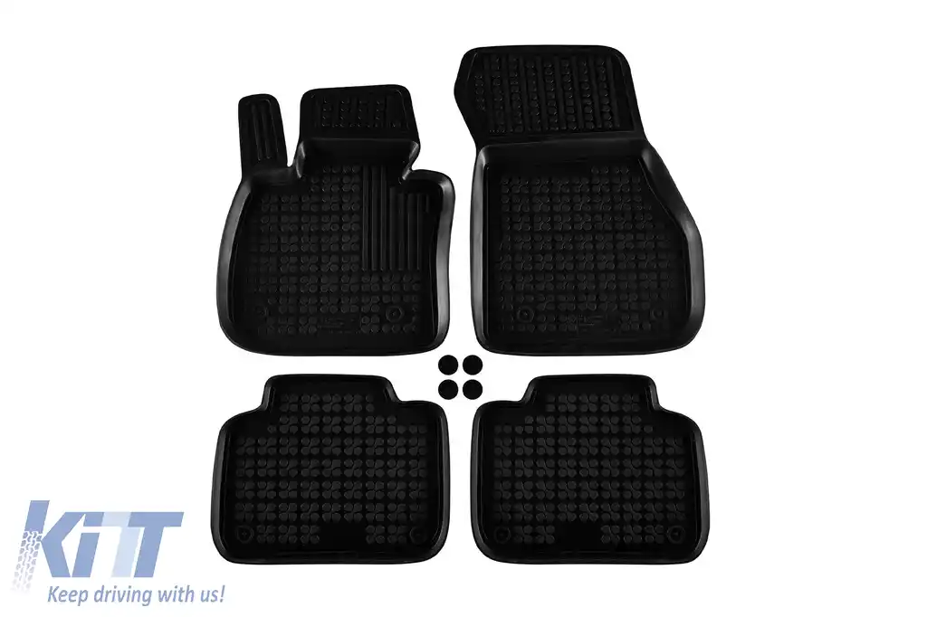 Mochete de cauciuc specifice potrivite pentru BMW X1 F48 după 2016, set de 4 piese, culoare neagră-image-6214271