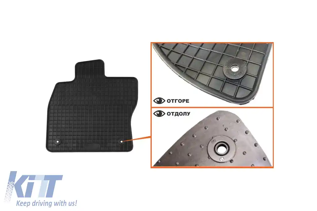 Mochete de cauciuc specifice, potrivite pentru VW Passat sedan, wagon, Alltrack după 2014, set de 4 piese, culoare neagră-image-6226483