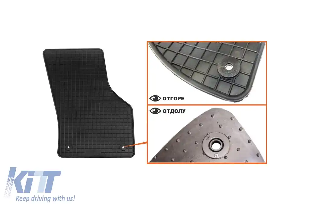Mochete de cauciuc specifice, potrivite pentru VW Passat sedan, wagon, Alltrack după 2014, set de 4 piese, culoare neagră-image-6226484