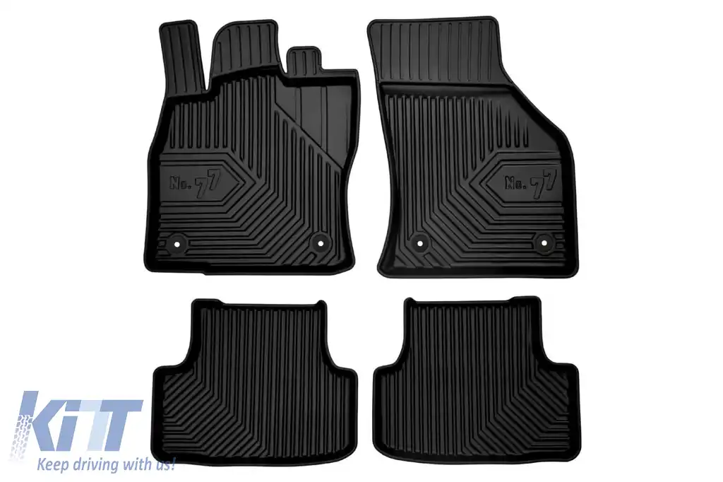 Mochete de cauciuc specifice potrivite pentru VW Golf VII, Seat Leon 2012-2019, VW T-Roc după 2018, set de 4 piese, culoare neagră-image-6226509
