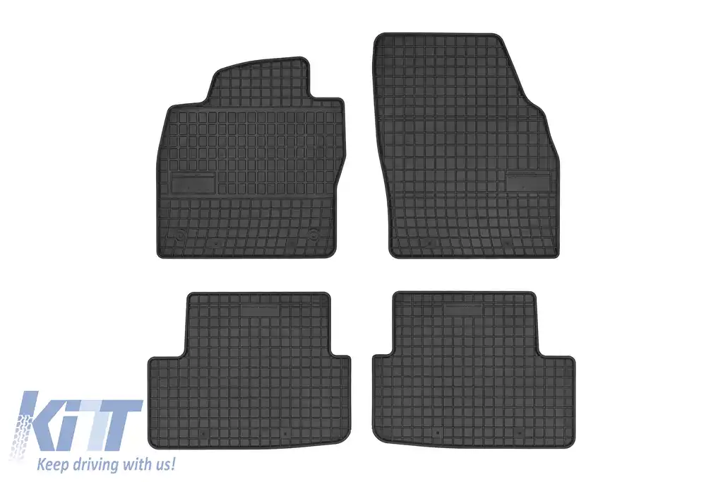 Mochete de cauciuc specifice, potrivite pentru VW Polo, Seat Ibiza după 2017, set de 4 piese, culoare neagră
