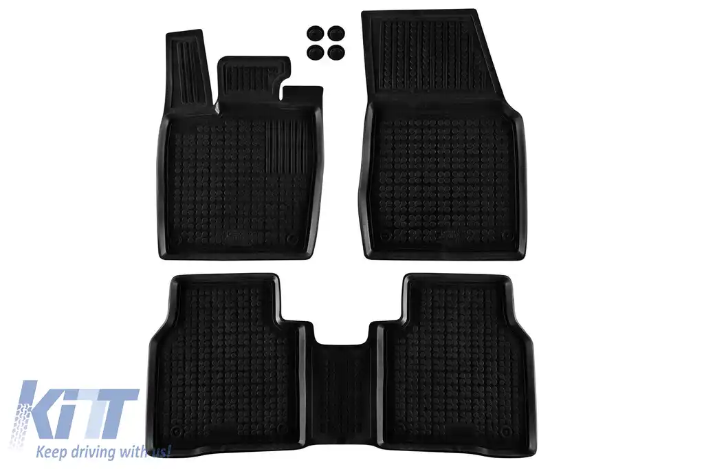 Mochete de cauciuc specifice potrivite pentru Volkswagen ID.7 sedan, wagon după 2023, set de 3 piese, culoare neagră