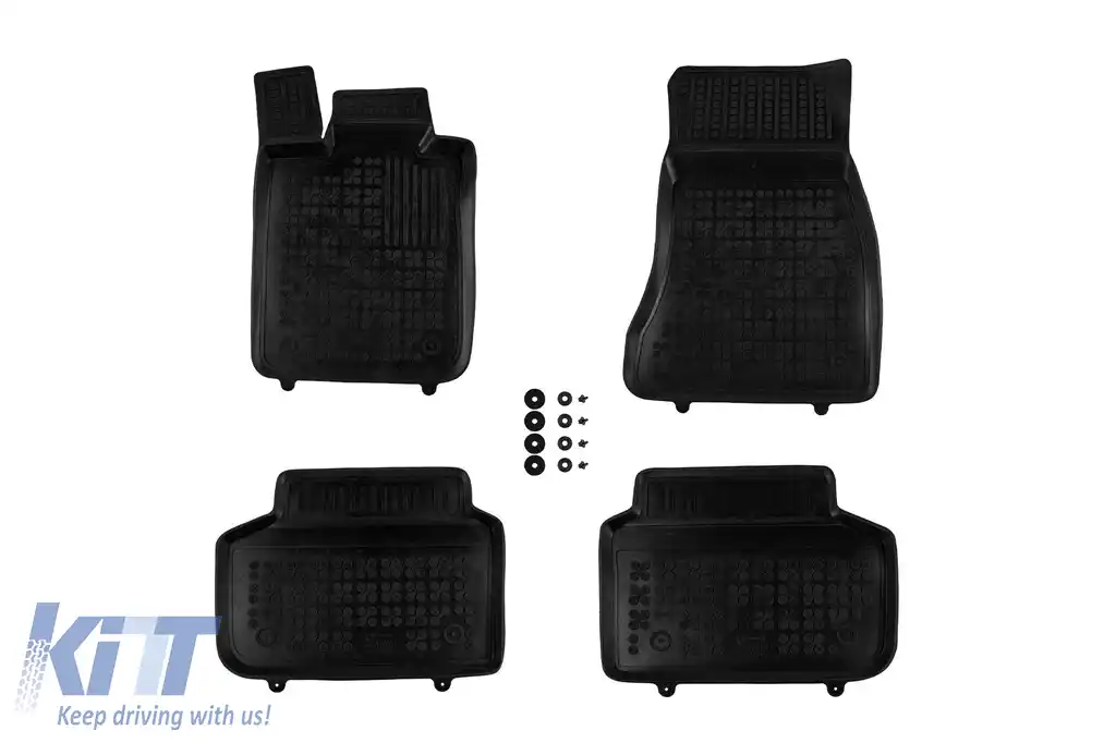 Mochete de cauciuc specifice, potrivite pentru BMW Seria 7 G11 cu ampatament scurt 2015-2022, set de 4 piese, culoare neagră