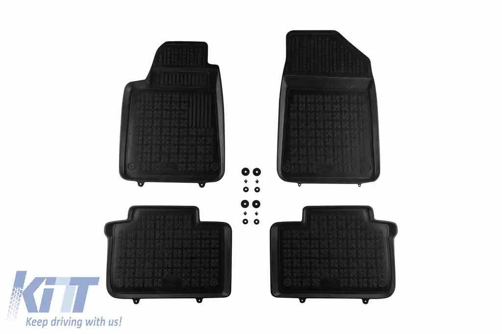 Mochete de cauciuc specifice, potrivite pentru Citroen C6 2005-2012, set de 4 piese, culoare neagră