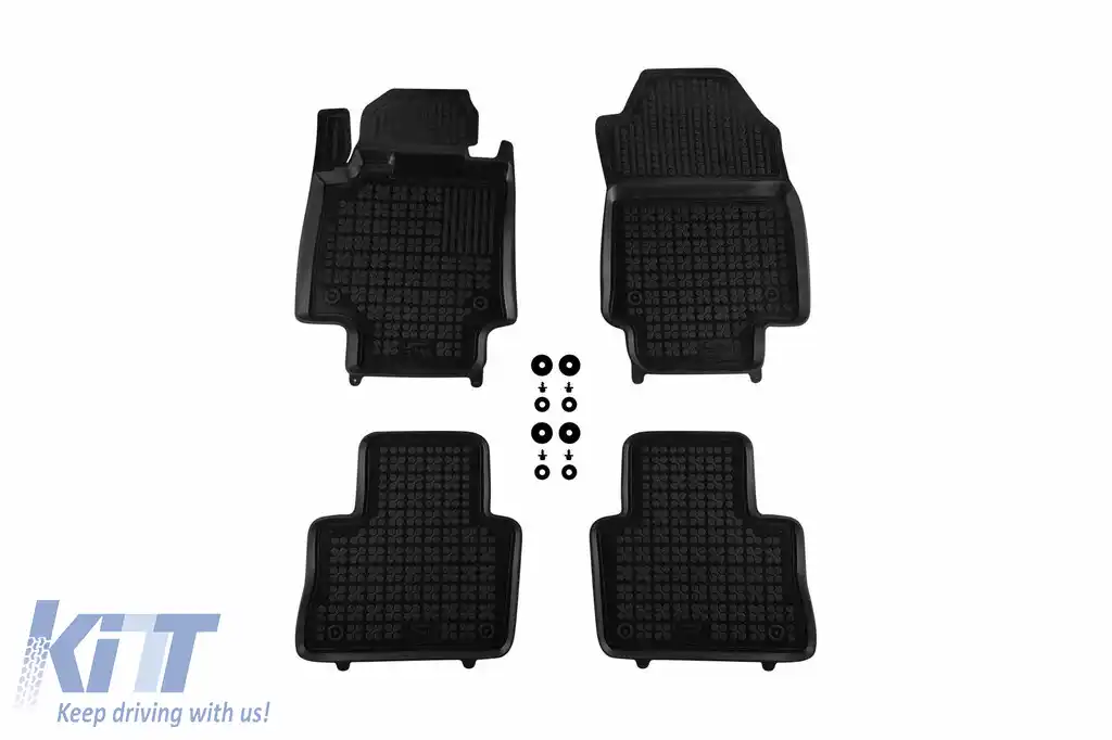 Mochete de cauciuc specifice potrivite pentru Toyota Rav4 4x4, 2x4 după 2018, set de 4 piese, culoare neagră, versiune cu transmisie manuală