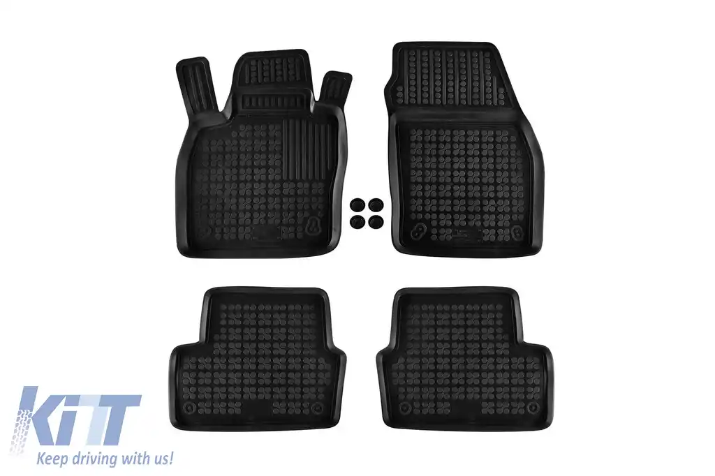 Mochete de cauciuc specifice potrivite pentru Seat Ibiza, Arona după 2017, set de 4 piese, culoare neagră-image-6216192