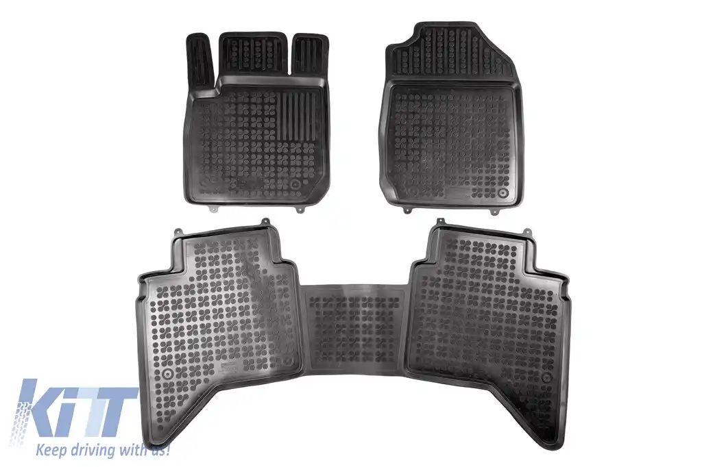 Mochete de cauciuc specifice potrivite pentru Isuzu D-Max după 2020 cu cabină dublă, 4 uși, set de 4 piese, culoare neagră