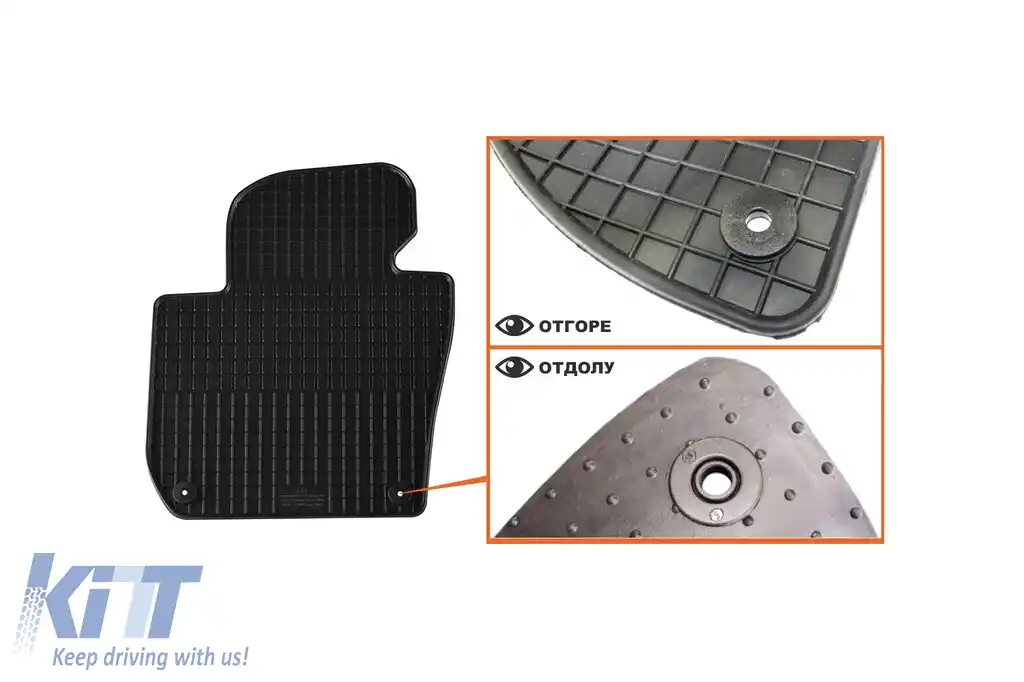 Mochete de cauciuc specifice, potrivite pentru Skoda Superb sedan, wagon 2008-2015, set de 4 piese, culoare neagră-image-6219412