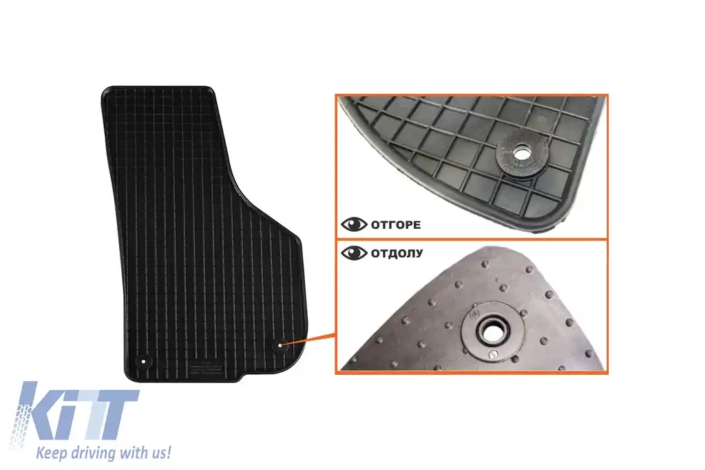 Mochete de cauciuc specifice, potrivite pentru Skoda Superb sedan, wagon 2008-2015, set de 4 piese, culoare neagră-image-6219413